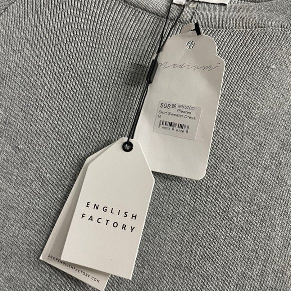 English Factory Women S Dress Knit Top Pleated Skirt Nordstrom Midi Boho Bell LA - Picture 4 of 4